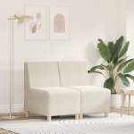 Sofa Kėdė 2 pcs Kreminė 55 x 74 x 82 cm Aksomas