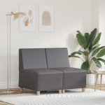 Sofa Kėdė 2 pcs Pilka 55 x 74 x 82 cm Dirbtinė oda