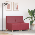Sofa Kėdė 2 pcs Vyno raudonumo 55 x 74 x 82 cm Dirbtinė oda