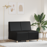 Sofa Kėdė 2 pcs Juoda 55 x 74 x 82 cm Dirbtinė oda