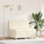 Sofa Kėdė 2 pcs Kreminė 55 x 74 x 82 cm Kordūrinė medžiaga