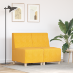 Sofa Kėdė 2 pcs Šviesiai geltona 55 x 74 x 82 cm