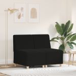 Sofa Kėdė 2 pcs Juoda 55 x 74 x 82 cm Kordūrinė medžiaga
