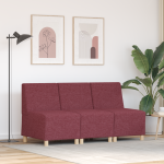 Sofa Kėdė 3 pcs Vyno raudonumo 55 x 74 x 82 cm audinys
