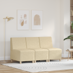 Sofa Kėdė 3 pcs Kreminė 55 x 74 x 82 cm audinys