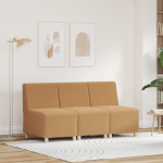 Sofa Chiar 3 pcs Smėlio 55 x 74 x 82 cm Kordūrinė medžiaga