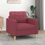 vidaXL Krėslas, raudonojo vyno spalvos, 60cm, audinys
