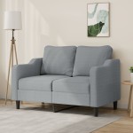 vidaXL Dvivietė sofa, šviesiai pilkos spalvos, 120cm, audinys
