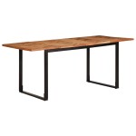 Valgomojo stalas, 180x90x75 cm, akacijos medienos masyvas