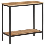 vidaXL Konsolinis staliukas, 70x35x70cm, neapdorota mango mediena
