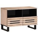 vidaXL TV spintelė, balta, 70x34x46cm, mango medienos masyvas