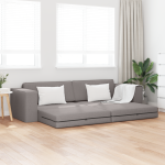 vidaXL Grindų Sofa Lovos 2-in-1 Taupe 245x150x60.5 cm Audinys
