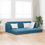 vidaXL Grindinė Sofa-lova 2-in-1 Mėlyna 213x144x60 cm Veliūras