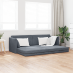 vidaXL Sofa-lova 2-in-1 Tamsiai pilka 213x144x60 cm veliūras