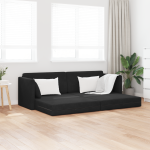 vidaXL Floor Sofa Bed 2-in-1 Juoda 213x144x60 cm