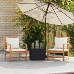 Sodo kėdės 2 pcs Ruda 60 x 65 x 76.5 cm Kieta tikmedžio mediena