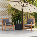 Sodo kėdės 2 pcs Ruda 60 x 65 x 76.5 cm Kieta tikmedžio mediena