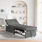 vidaXL 3-in-1 sofa-lova - Išskleidžiamas dizainas, tamsiai pilkas audinys