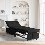 vidaXL 3-in-1 sofa-lova su ištraukiamu dizainu juodame audinyje