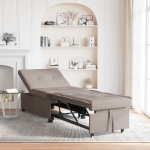 vidaXL 3-in-1 Sofa-Lova Su Ištraukimo Dizainu Taupe Audinyje