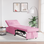 vidaXL 3-in-1 Sofa Lovos Rožinės Spalvos Audiniu
