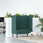 vidaXL aukšta sofa tamsiai žalia 109x56x121 cm audinys