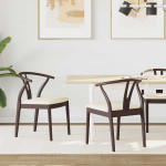 Valgomasis krėslas 2 pcs Šviesiai rudas ir šviesus