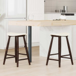 Valgomojo kėdės 2 pcs Šviesiai rudas 46 x 37 x 63 cm