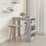 vidaXL Baro stalas su lentyna, betono pilkas, 102x50x103,5cm, MDP