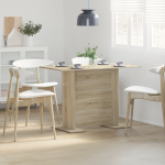 vidaXL Valgomojo stalas Sonoma ąžuolas 110x60x75 cm Iš inžinerinių medžiagų