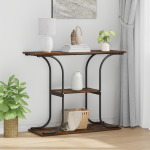 Konsolinis stalas su lentyna Dūminio ąžuolo 101 x 35 x 80.5 cm