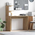 Drevės ąžuolo rašymo stalas Drevės ąžuolas MDF su ąžuolo lukštu