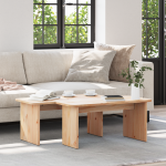 Kavos staliukas 2 pcs Natūralus 100 x 69 x 35.5 cm