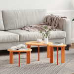 Kavos staliukas 3 pcs Vaško ruda 47.5 x 47.5 x 27 cm