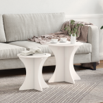 Kavos staliuko komplektas 2 pcs Balta 46 x 46 x 47 cm