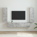TV sieninė spintelė 2 pcs Betoninė 30 x 31 x 100 cm