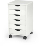 SIMON 2 storage unit color: baltas