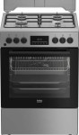 Viryklė BEKO Cooker FBM62320SDS, Plotis 60 cm, A, Gas/Electric, LED screen