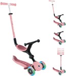 GLOBBER paspirtukas Go Up Active Lights, pastelinis rožinis, 744-210
