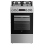 Viryklė BEKO Cooker | FSM52321DXDT | Hob type Gas | Oven type Electric | Stainless Steel | Plotis 50 cm | Grilling | Gylis 60 cm | 60 L