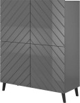Cama Meble ABETO lentyna 100.5x40xA121.5 grafito/blizgios grafito spalvos
