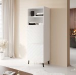 Cama Meble ABETO vitrina 60x40xA176.5 balta/balta blizgi