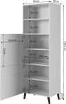Cama Meble ABETO vitrina 60x40xA176.5 grafito/blizgios grafito spalvos